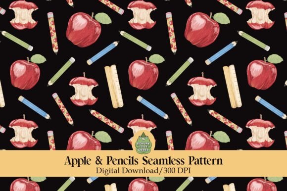 Apple Pencils and School-Themed Patterns for Creatives