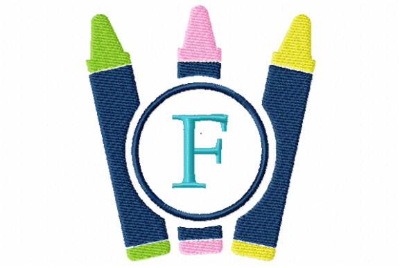 Bringing Personality to Textiles with the Crayons Frame Monogram Letter F