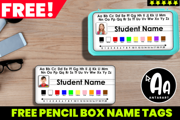 FREE Editable Pencil Box Name Tags Label