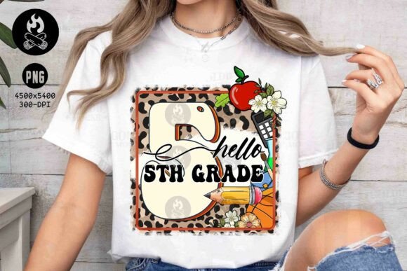 Hello 5th Grade PNG Leopard, School Png: A Strategic Asset for Back-to-School Branding