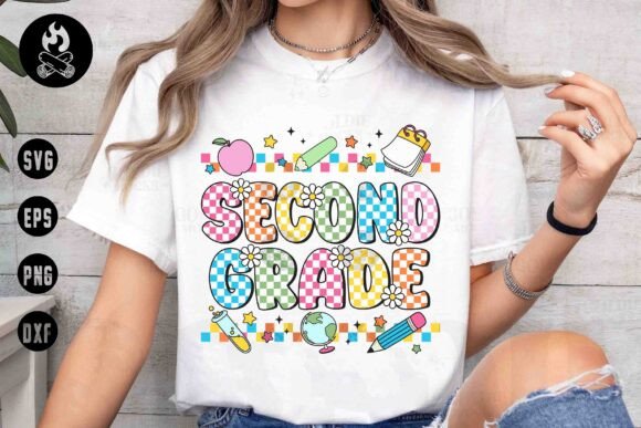 Second Grade Cute Colorful Design: A Playful Digital Asset for Back-to-School
