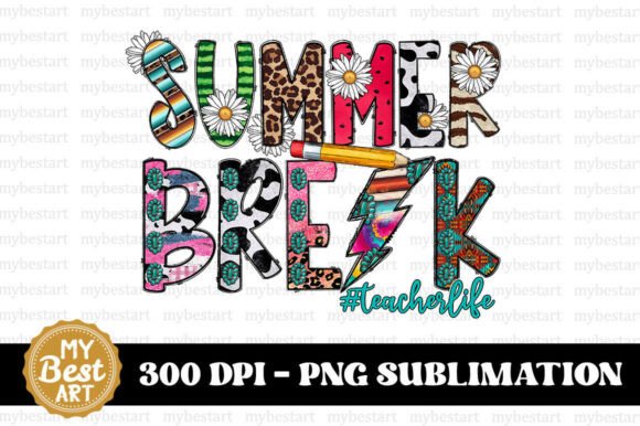Summer Break Teacher Life PNG: A Creative Resource for Sublimation and Design
