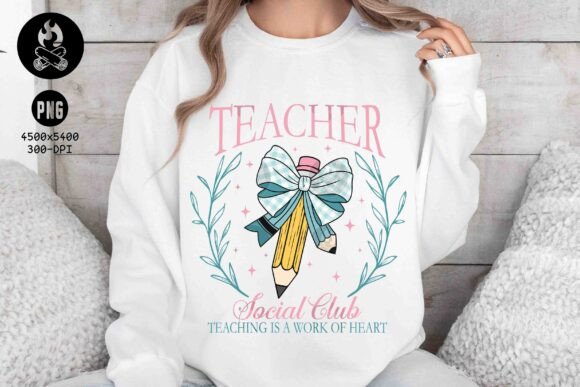 Teacher Social Club PNG, Teacher Life: A Heartfelt Design for Educators and Creators