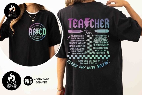 Teacher Tour Rock Concert PNG: A Bold Design for the Classroom Rockstar